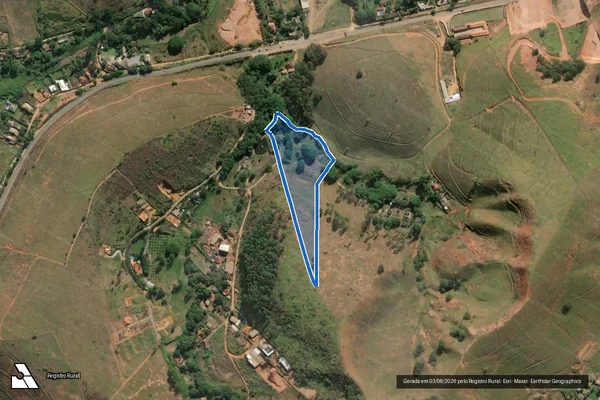 Imagem de satélite de Fazendinha - Parcela 1 em Visconde do Rio Branco - MG