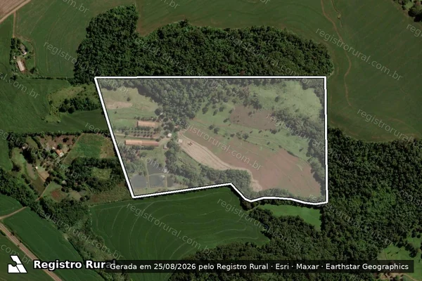 Imagem de satélite de Lote n. 14-A-2 do imóvel FAZENDA SÃO DOMINGOS - Lote nº 14 em Cascavel - PR