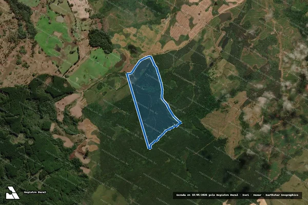 Imagem de satélite de FAZENDA SAO PEDRO ? VO NEUZA - Matrícula 5.453 em Capão Alto - SC