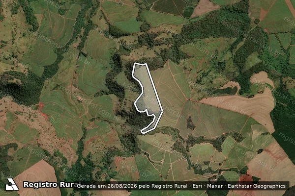Imagem de satélite de Sítio Santo Antonio - Parcela 1 em Tambaú - SP
