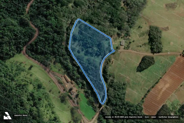 Imagem de satélite de FAZENDA DOS RIBEIROS MAT 2.875 - Matrícula 2.875 em Tangará - SC