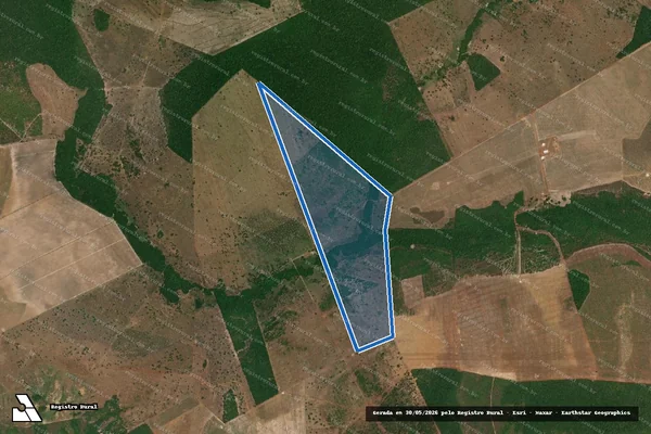 Imagem de satélite de PARTE DO LOTE 67, LOTEAMENTO MARIANOPOLIS, GLEBA 06 - Parte 1 em Divinópolis do Tocantins - TO