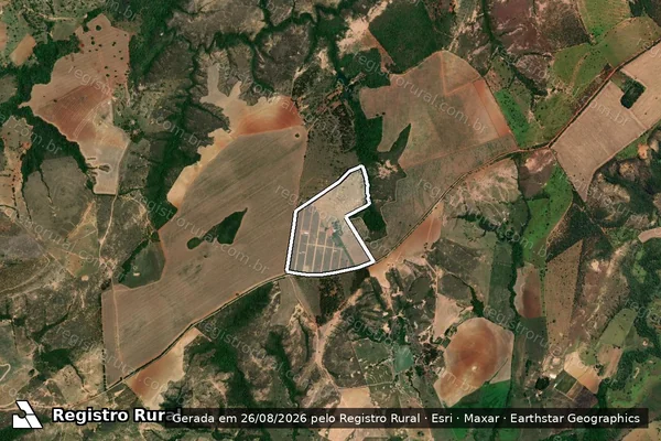 Imagem de satélite de FAZENDA CARRAPATO - Parcela 1 em Lagamar - MG