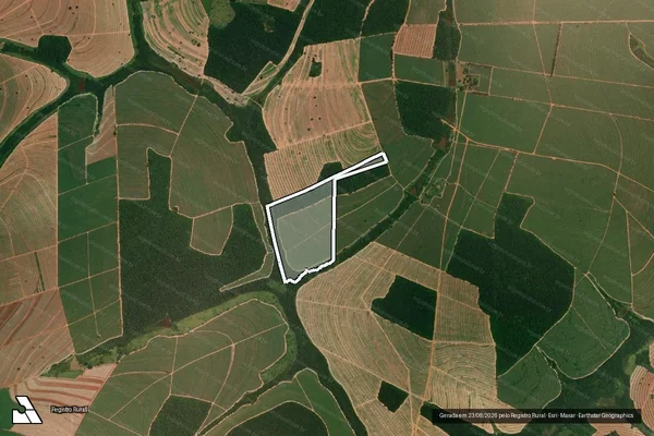 Imagem de satélite de SÍTIO PALMEIRAS - Matricula 9.479 em Itajobi - SP