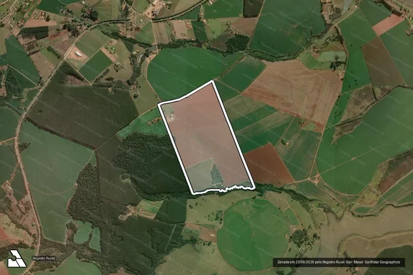 Imagem de satélite de FAZENDA HERANÇA DO NORTE - 001 em Paranapanema - SP