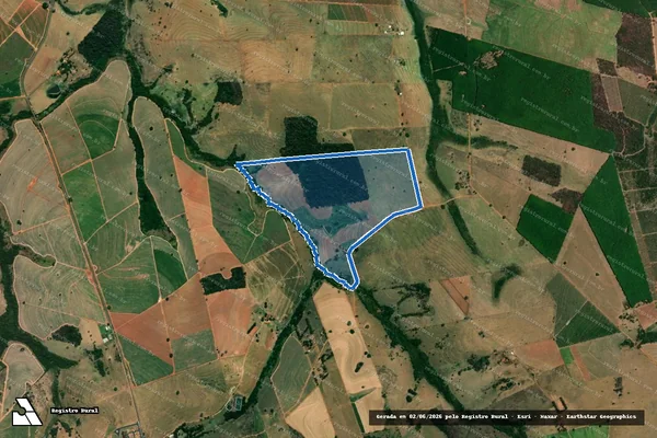 Imagem de satélite de SITIO SÃO PEDRO - Parte 2 em Floreal - SP