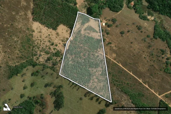 Imagem de satélite de Serra Ginete ou Mirandas  - ÁREA DESMEMBRADA PARTE 3 em Desterro de Entre Rios - MG