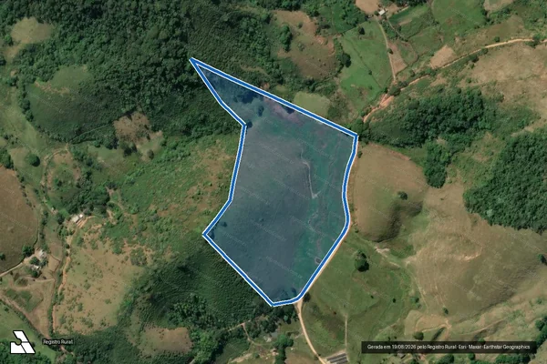 Imagem de satélite de Fazenda Rochedo - Gleba 1 em Santa Maria Madalena - RJ