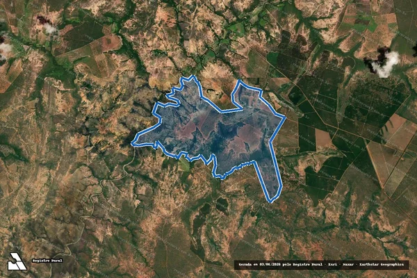 Imagem de satélite de FAZENDA CHAPADA - 001 em Jequitaí - MG