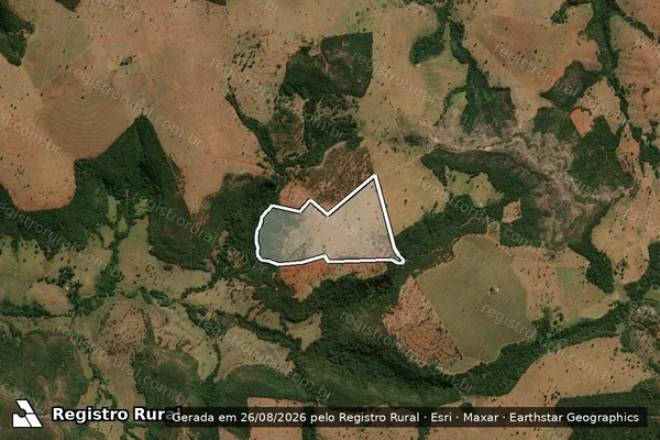 Imagem de satélite de FAZENDA CRUZ DA RETIRADA BONITA - 001 em Campina Verde - MG