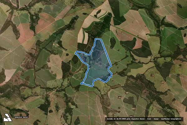 Imagem de satélite de FAZENDA CORRENTE L.D. PAIOLINHO - Matrícula 6.333 em Mineiros - GO