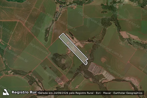 Imagem de satélite de Do Lote Rural 99, da Gleba 18, do Imóvel Rio Azul Piqueroby - Parcela 1 em Palotina - PR
