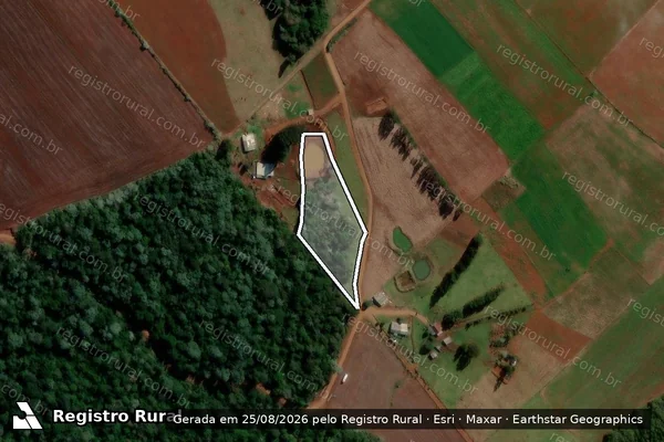 Imagem de satélite de RESERVA LEGAL ? PA OLIVIO ALBANI - Parte 1 em Campo Erê - SC