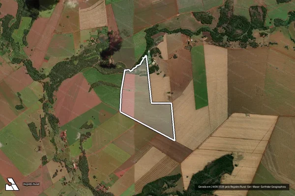 Imagem de satélite de FAZENDA POMBAS, DEN. SERRINHA - Gleba VALDA VIEIRA DE SOUZA QUEIROZ 01 em Vicentinópolis - GO