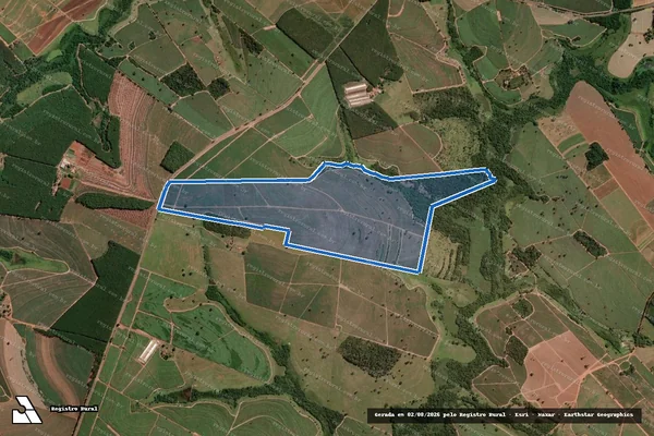 Imagem de satélite de FAZENDA ÁGUA LIMPA - Parte 1 em Planalto - SP