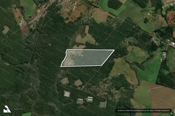 Imagem de satélite de Área de Terras Rurais - Área de Terras Rurais n° 03 em Guatambú - SC
