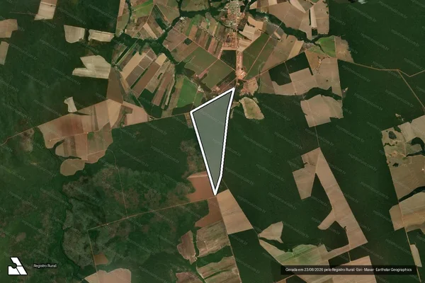 Imagem de satélite de Fazenda Nova Herculândia em São José do Rio Claro - MT