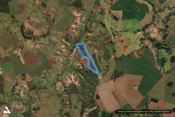 Imagem de satélite de Fazenda Mata Burro - Parte 1 em Lagoa Formosa - MG