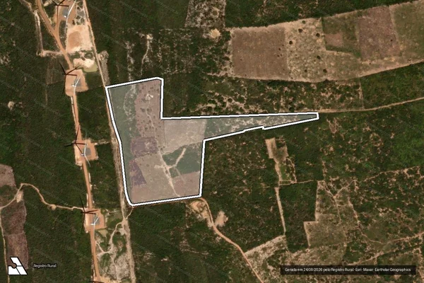 Imagem de satélite de SITIO MACARANDUBA - Parte 1 em Ibitiara - BA