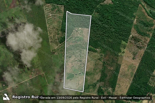 Imagem de satélite de LOTE 90 - PA CASTANHAL ARARAS - Parcela 1 em São João do Araguaia - PA
