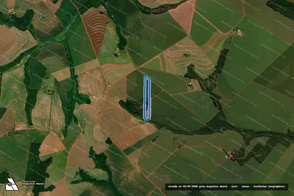 Imagem de satélite de Sítio Progresso - Lote nº. 35-A - Matrícula 5.164 em Engenheiro Beltrão - PR