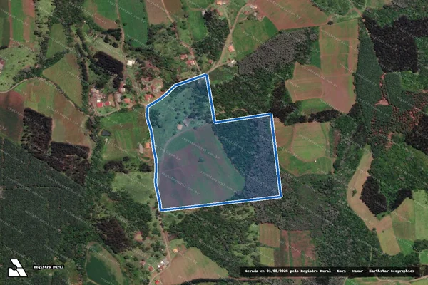Imagem de satélite de FAZENDA PRATINHA - GLEBA D em Papanduva - SC