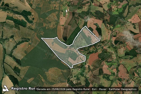 Imagem de satélite de FAZENDA SÃO DOMINGOS ? CERRADO - Parte 1 em Elói Mendes - MG