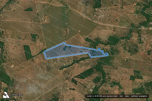 Imagem de satélite de FAZENDA AGUA LIMPA CORRENTOSO - 001 em Jussara - GO