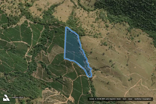 Imagem de satélite de Faz. Serra ou Bela Vista - Parcela 1 em Carmo do Rio Claro - MG