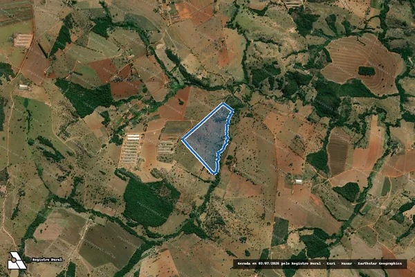 Imagem de satélite de FAZENDA OLIVEIRA - 001 em Santa Cruz de Goiás - GO
