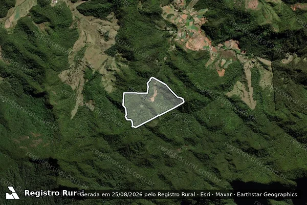 Imagem de satélite de SITIO TOCA DAS ANDORINHAS - Parcela 1 em Nova Friburgo - RJ