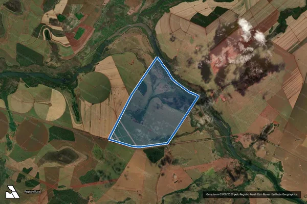 Imagem de satélite de FAZENDA PRIMAVERA - Gleba 01 em Maurilândia - GO