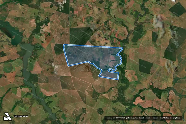 Imagem de satélite de Fazenda Curral de Ouro - Matrícula 3490 - Remanescente em Chapadão do Sul - MS