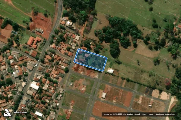Imagem de satélite de (Chácara União) Suburbano-Chácara nº.15 - Parcela 1 em Nova Londrina - PR