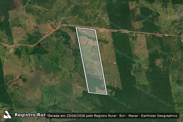 Imagem de satélite de LOTE 01 GLEBA 27 - Parte 2 em Rurópolis - PA