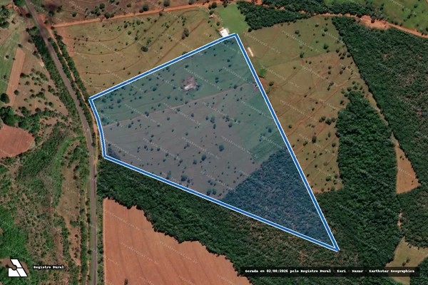 Imagem de satélite de Fazenda Fortaleza de Cima, Fortaleza de Baixo e Lageado do Rio Verde - Parte 1 em Itapagipe - MG