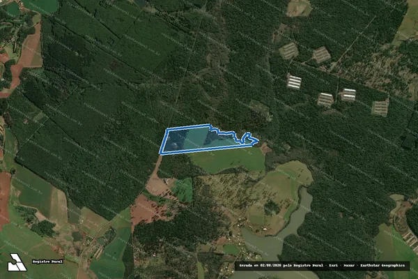 Imagem de satélite de Uma área de Terras - Parcela 1 em Guatambú - SC