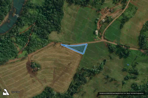 Imagem de satélite de PARTE DO LOTE RURAL Nº21 - 02 em Tunápolis - SC