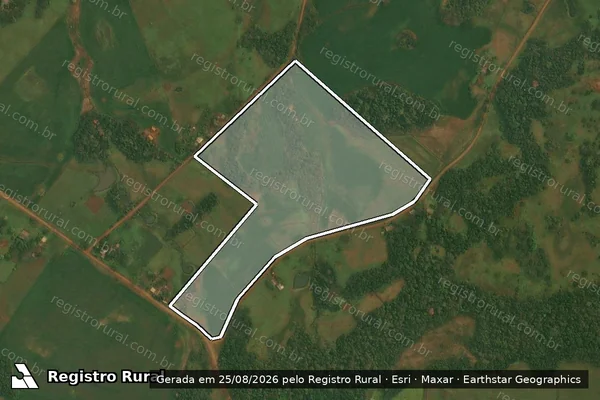 Imagem de satélite de - Matrícula 6843 em São Nicolau - RS