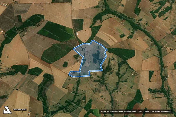 Imagem de satélite de FAZENDA BURITI DO PASSA QUATRO E MUMBUCA - 001 em São Miguel do Passa Quatro - GO