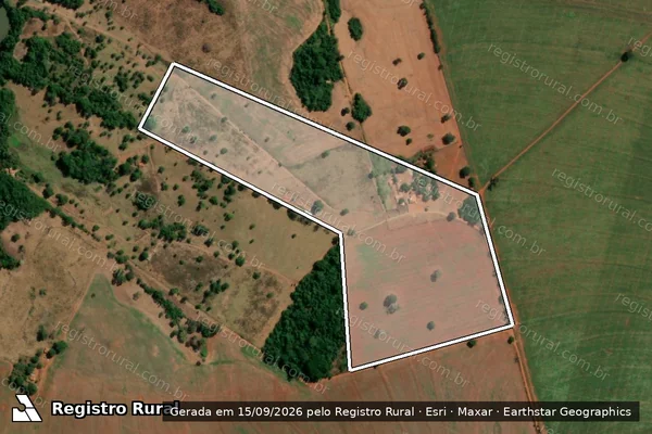 Imagem de satélite de FAZENDA SÃO BENTO DE CIMA - Gleba REMANESCENTE em Pontalina - GO