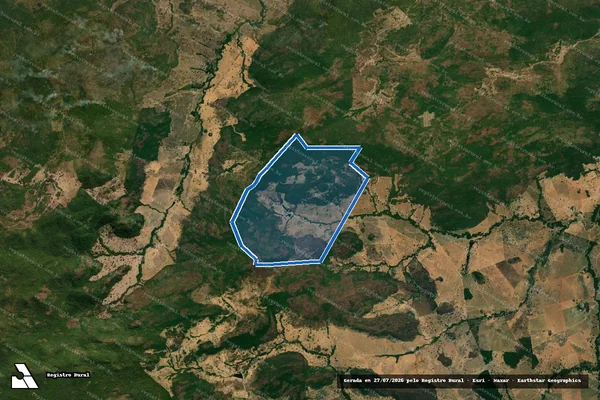 Imagem de satélite de FAZENDA VALE DAS PALMEIRAS - 001 em Fazenda Nova - GO