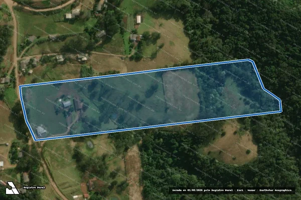 Imagem de satélite de P/LOTE RURAL N° 37 LINHA ESPERANÇA - Parte 2 em São José do Cedro - SC