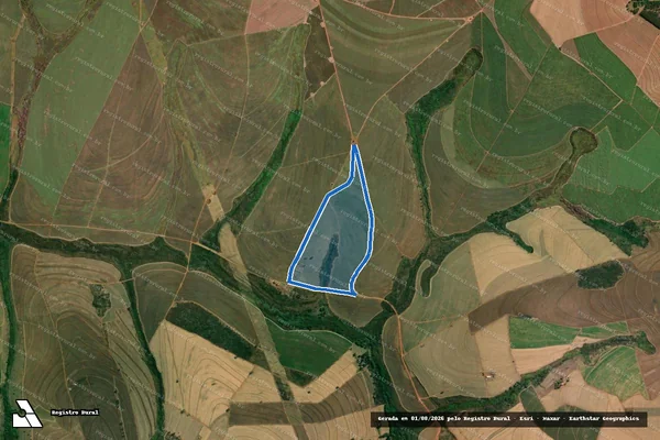 Imagem de satélite de Fazenda Santa Eliza - Parte 19 em Dobrada - SP
