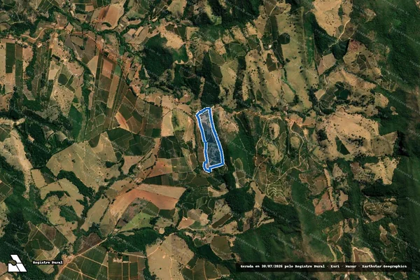 Imagem de satélite de Sítio Divino Espirito Santo - Parte 1 em Guapé - MG
