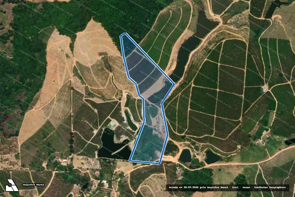 Imagem de satélite de Sítio Primavera - Parte 6 em Rio Bananal - ES