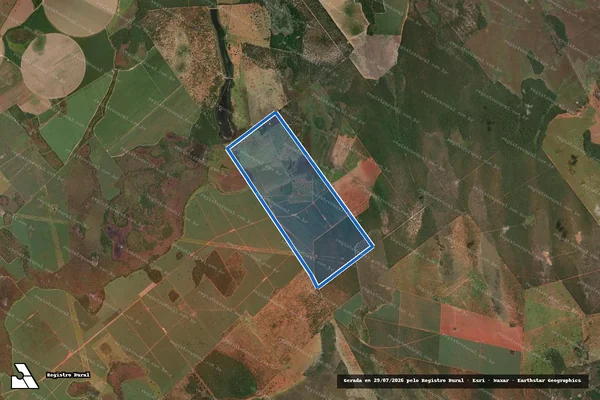 Imagem de satélite de FAZENDA SANTA ROSA Lugar TABOAS - 001 em Paracatu - MG