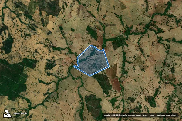 Imagem de satélite de FAZENDA SANTO ANTÔNIO CURRAL QUEIMADO - Gleba 03 em Itaguaru - GO
