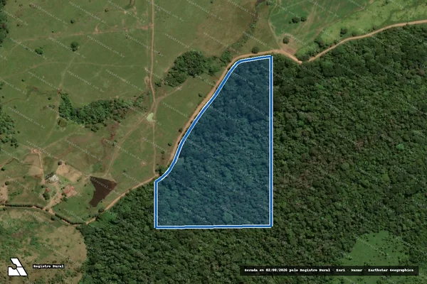 Imagem de satélite de Lote 08-A da Gleba 22 do Projeto de Assentamento Dirigido Burareiro - LOTE 08-A PARTE 02 em Cacaulândia - RO