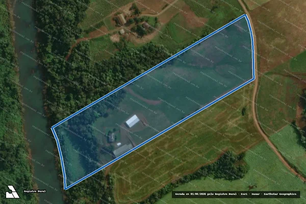 Imagem de satélite de METADE DO LOTE RURAL N°17 - A em Itapiranga - SC